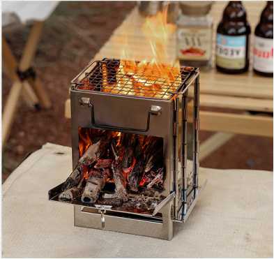 New outdoor camping furnace WOOD BURNING firewood stove bbq grills