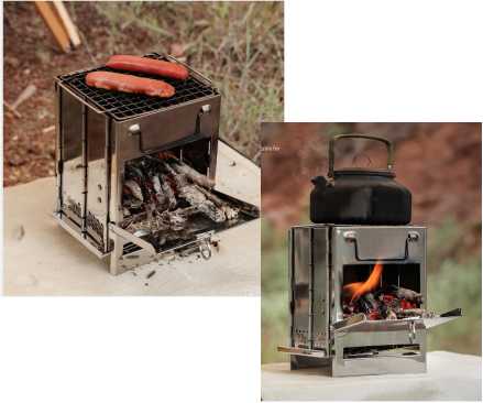 NEW outdoor camping removable portable stove WOOD BURNING BBQ GRILL furnace bbq grill