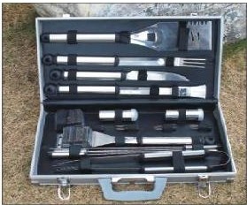 21 pcs bbq tool set in alu.case