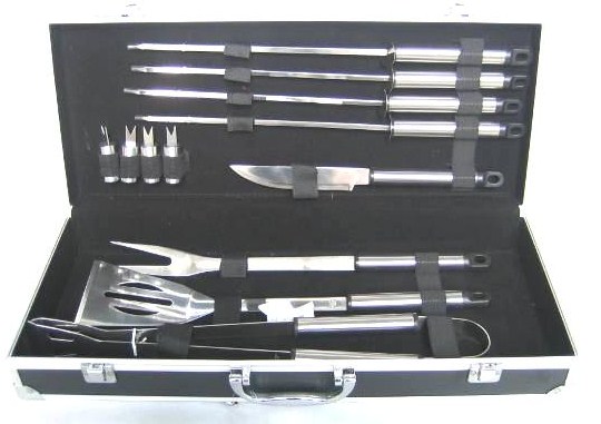 12 pcs stainless steel bbq tool set