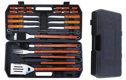 27pcs New wooden bbq tool set