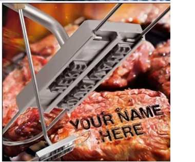BBQ GRILL branding Iron DIY logo stamp  with Changeable Letters For Personalized Grilling