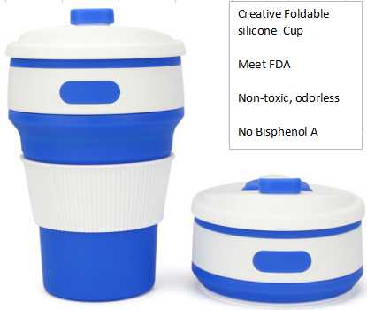 outdoor travel foldable silicone cup/mug for promotion