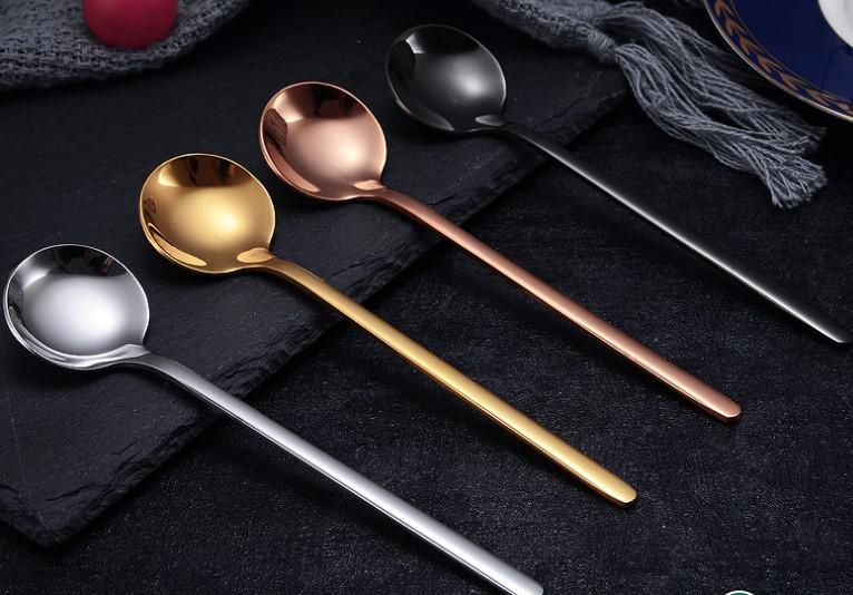 #304  stainless steel small round spoon coffee spoon hotel dessert spoon  plating spoon