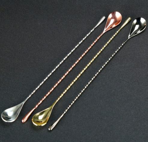 Creative Water shape Bar Spoon Stainless Steel Bar Spoon Cocktail Bar Mixing Spoon