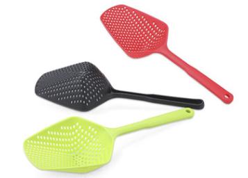 Vegetable Shovels Strainer Scoop ,Ice spatula, Nylon Spoon Large Colander Soup Filter